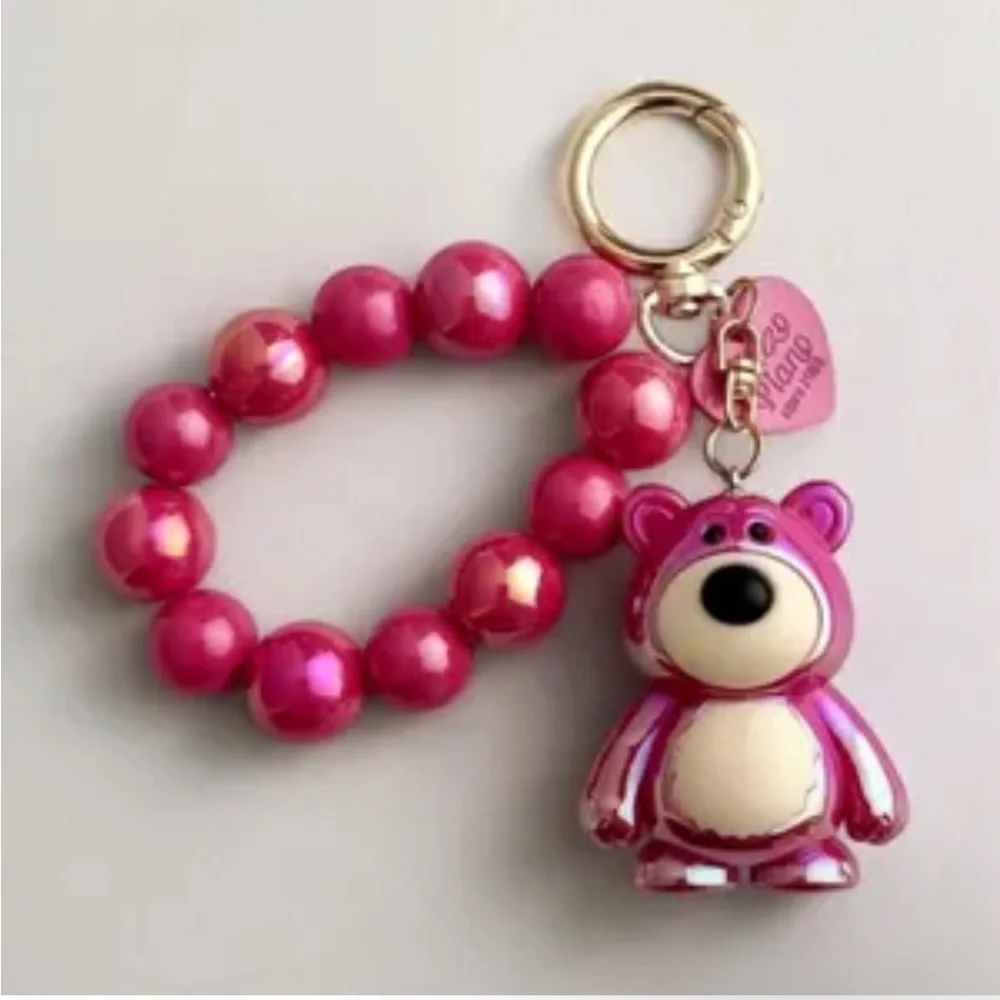 NWT 🐶 Balloon Dog & Shiny Acrylic Bubble/Grape Beads Keychain/Phone/Bag Charm